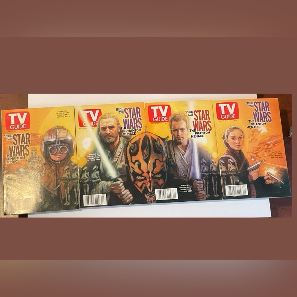 Star Wars TV Guide May 15-21 1999 set of 4 Collector Covers - New